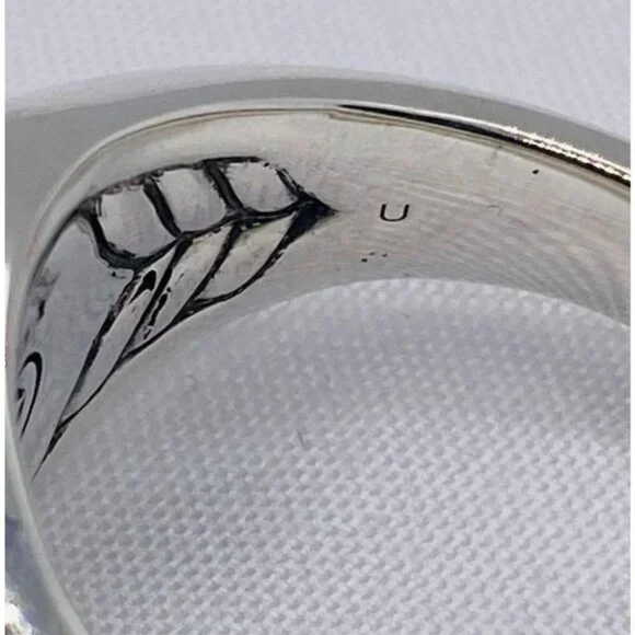 David Yurman Signet Sterling Silver 925 Size 8 .75